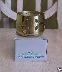 Vintage PartyLite Brass Holly Votive Candle Holder+Box  