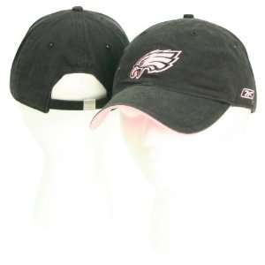   Weathered Adjustable Baseball Hat   Black / Pink