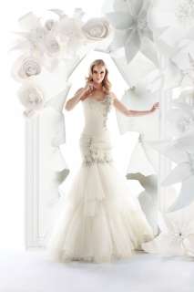   shoulder Beads Wedding Dress Bridal Gown Size Free New 2012♥  