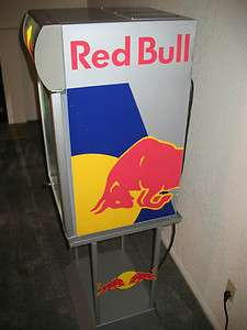 Very Rare LARGE Red Bull Fridge w/ STAND and lock LOCAL PICKUP ONLY 