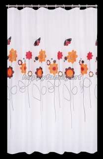 Sunflowers Butterfly Design Bathroom Waterproof Fabric Shower Curtain 
