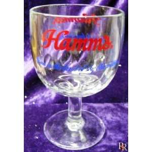  Vintage Hamms Beer Glass Goblet 