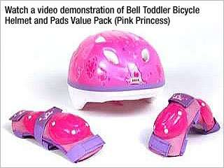  Bell Toddler Girl Bicycle Helmet, Knee Pads, and Elbow 