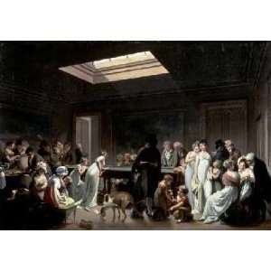  A Game of Billiards by Louis Leopold Boilly. Size 16.00 X 