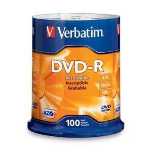  NEW DVD R 4.7GB 16X 100 Pack (Blank Media) Office 