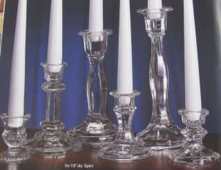 Biederman Thick Glass 7/8 Taper Candle Holders 6 Styles  