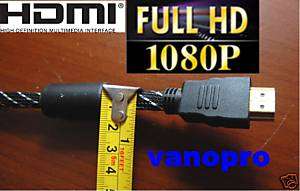 HDMI CABLE 3 FT 1080p HDTV HD Canon Sony Camcoder  
