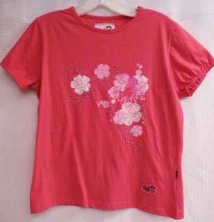 Girls Plus Size Pink White SS Cotton Top TEE Shirt NWT  