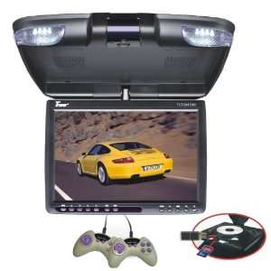   Black 13 Flip Down Car Monitor w/DVD Player USB