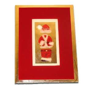   Holiday Santa Clause Hand Made Burgoyne Greeting Card 