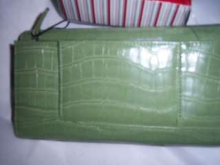 Fat Green Croco Wallet  