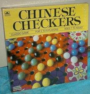 GOLDEN CHINESE CHECKERS GAME SEALED NEW 1989 60 MARBLES  
