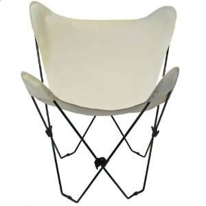   4053 00 Butterfly Chair Black Frame, Natural Patio, Lawn & Garden