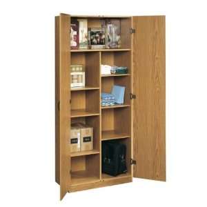  Oak Home or Office Storage Cabinet Organizer   Great as a 