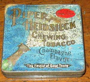 Old PIPER HEIDSIECK Chewing Tobacco Tin~ANTIQUE  