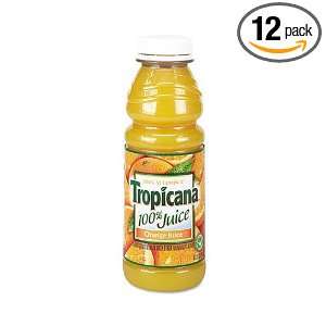 Tropicana Orange Juice With Calcium, 15.20 Oz bottle   Pack of 12 