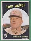 1959 TOPPS CARD 201 TOM ACKER REDLEGS EXMT  