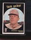 1959 TOPPS CARD 201 TOM ACKER REDLEGS EXMT  