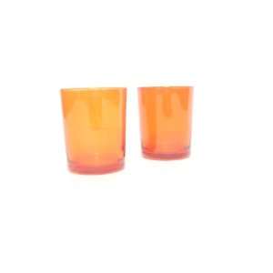  WeGlow International 2 Orange Candle Holder (Pack Of 12 
