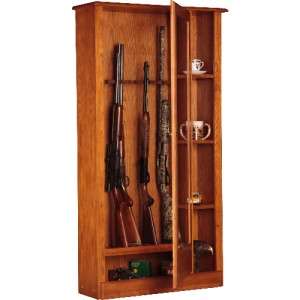 American Classics 10 Gun Cabinet Curio Cabinet Solid Wood Rifle 
