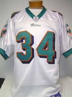   Dolphins Ricky Williams # 34 White Throwback Stitched Jersey  