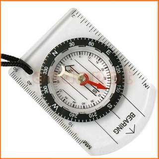 Hiking Camping Travel Baseplate Map Protractor Compass  