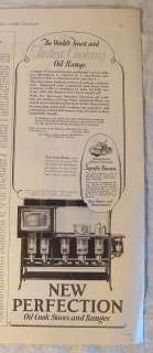 1924 Perfection Oil Cook Stoves Ranges Print Ad Ohio  