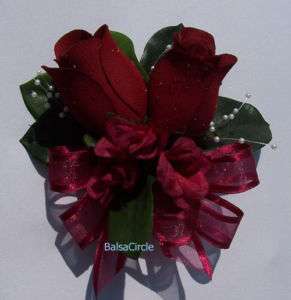 BURGUNDY ROSES WEDDING PIN CORSAGES PARTY DECORATIONS  
