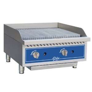 Globe Countertop 24 Cast Iron Radiant Gas Charbroiler   GCB24G CR 