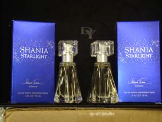 coty shania starlight cologne perfume 2x 5oz eau de toilette spray two 