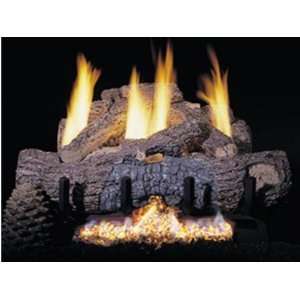   Charred Frontier Oak Vent Free Log Set Includes Variable Remote