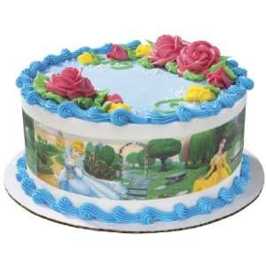   Princess Gardens Belle & Cinderella Designer Prints Edible Cake Image