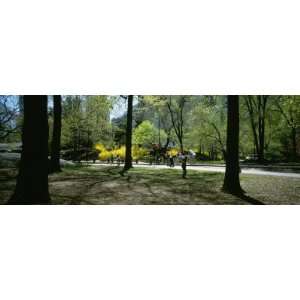  Tourists in a Park, Central Park, New York City, New York 