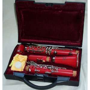    Red Boucet B flat Clarinet with Hard Case Musical Instruments