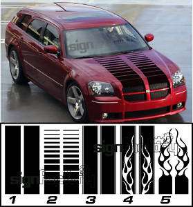 2005   2008 Dodge Magnum Custom Hood Stripes  