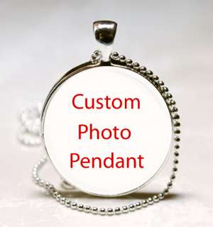 Custom Photo Glass Tile Jewelry Necklace Pendant  