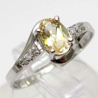 CT GENUINE CITRINE 925 STERLING SILVER RING SIZE 4.75  