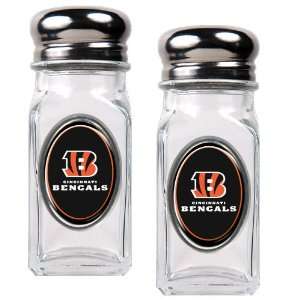Sports NFL BENGALS Salt and Pepper Shaker Set with Crystal Coat/Clear 