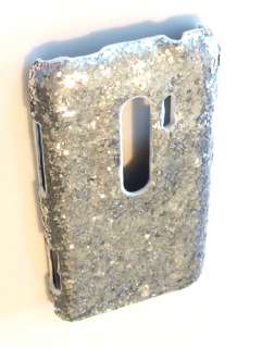 Phone Case For HTC Evo 3D Sprint ICY Bling Silver Diamond Sequin 