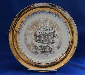 Colorado Springs Decorative Plate Crest O Gold  