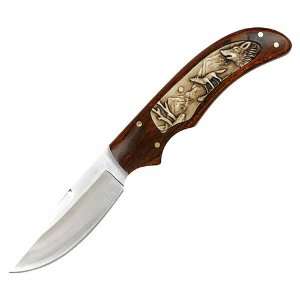  Wooden Wolf Collector Knife