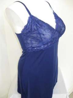 NWT DELTA BURKE Elegant Scallop Lace Chemise in Blue Ribbon Sizes 1X 