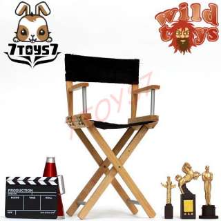 Wild Toys 1/6 Director Chair & Accessories Set_ Black _Loud Speaker 