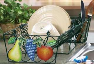 Mixed Fruit Kitchen Dish Drying Rack Sink Counter Kitchen Decor NEW 
