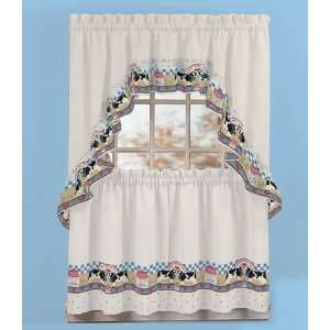   Curtains Country Farm Kitchen Swag & 24 Tiers Set