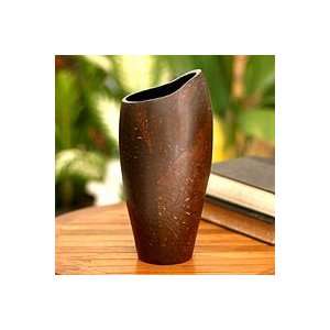 Coconut shell vase, Crackle