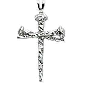   Jewelry Gift Platinum Cross Pendant. 34.00X24.00 Mm Cross Pendant In