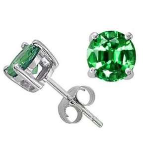 4Ct Tw Emerald Cubic Zirconia Diamond Rhodium Basket Setting .925 