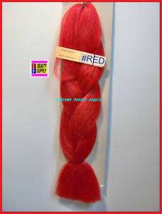 100% kanekalon braid hair dreadlock stage COLOR RED  