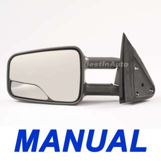Silverado Sierra Driver DS LH Manual Camper Tow Side Mirror 